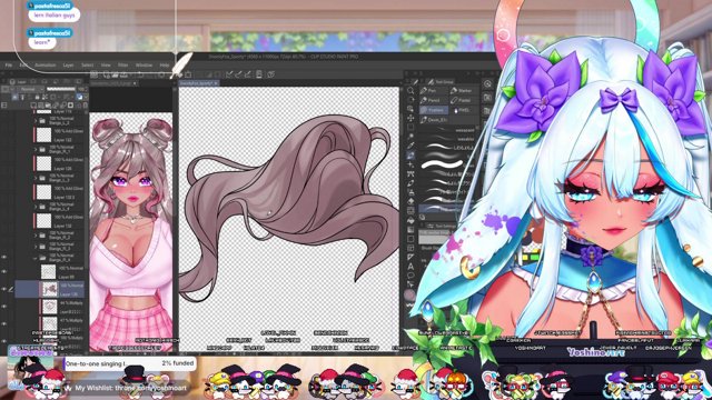 Curly haired cutie VTUBER ART 💕 !discord !socials
