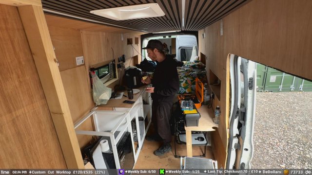 Van build LIVE — Overhead storage (cab) — !plan | UK