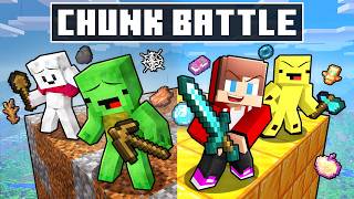 JJ and Mikey: POOR vs RICH Chunk Battle in Minecraft!