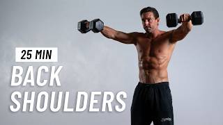 25 Min Upper Body Workout with Dumbbells - Back & Shoulders at Home