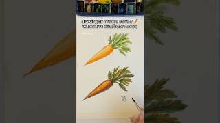 Which carrot do you like more?❤️ Drawing, Color Theory #watercolortutorial #watercolor #colortheory