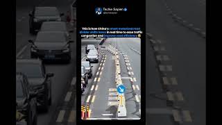 This Is How China’s Smart Road Divider Automatically Shifts Lanes to Reduce Traffic 🤯🚧