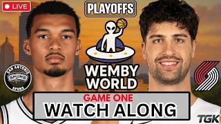 San Antonio Spurs vs Portland TrailBlazers Game 1 | Watch Along | NBA Playoffs | Wemby vs Deni