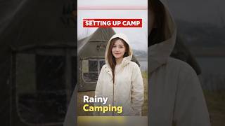 Rainy Camping Setup 🌧️⛺ | Cozy Tent Life in Nature😍#RainyCamping #tentcamping #campinglife #shorts