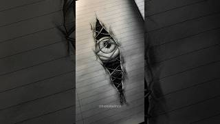 How To Draw A Sewed Eyeball..👁️ #art #horror #drawing #virashorts