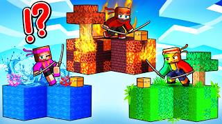 PIÉGÉS sur les ÎLES DES NINJAS ÉLÉMENTAIRES sur Minecraft !