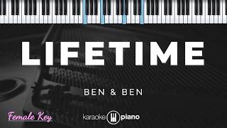 Lifetime - Ben & Ben | KARAOKE PIANO - FEMALE KEY