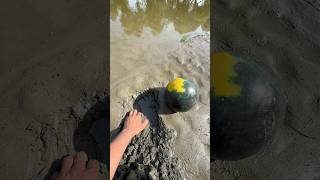 Watermelon 🍉 hide 🙈 inside sand in river #survival #experiment #campingequipment