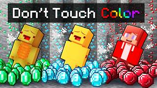 JJ vs Mikey vs Banana Kid: DON'T TOUCH COLOR BATTLE in Minecraft - Maizen