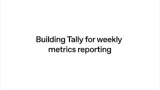 Weekly metrics reporting agent