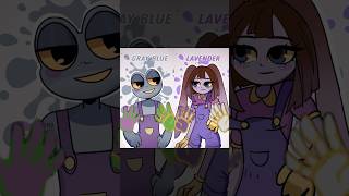 Pomni x Jax x Ribbit | Colour mixing trend 🎨 #tadc #theamazingdigitalcircus