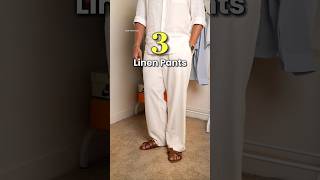 3 Best Linen Pants For Summer | #shorts