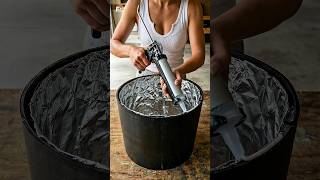 Plastic Bucket Turned Into a Stylish Pendant Light