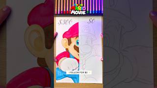 DRAWING MARIO WITH $300 😳😭 #drawing  #mariokart #mariomovie #rosalia #art #mariobros