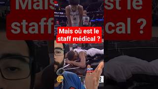 🎙️😱 V. Wenbanyama qui s'explose la tête où est le staf médical ? #foot