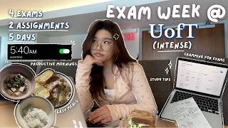 6AM STUDY VLOG 📓📝 INTENSE cramming + study tips, UofTears hell week, realistic exam routine