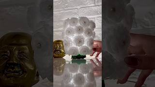 $0 DIY Shower Cap Flower Lamp 🌸🫧