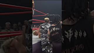 The lumberjacks attacks Lex Luger!