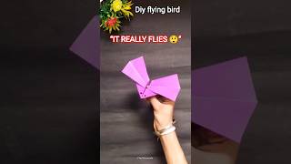Diy Flying Paper Bird Craft 🕊️ | Fun & Satisfying Kids Activity 🪀😱#shorts #viral #kids #diy #cartoon