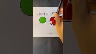 FOAM BRUSH vs  PAINT BRUSH. #painting #art #drawing