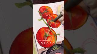 Tomatoes with crayons 🖍️ #crayon #pastel