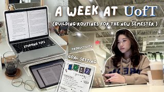 PRODUCTIVE study vlog 💻🌟 setting goals for the new semester, student motivation & advice