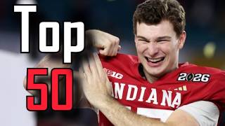 THE TOP 50 PLAYERS IN THE 2026 NFL DRAFT (In my opinion)