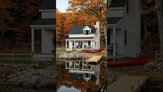 White Shiplap Container Home Built on a New England Lake 🍂