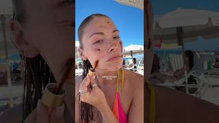 POST BEACH MAKEUP HITS THE BEST 🌺👙🥭🐠☀️ #trending #beachmakeup #makeuptutorial #summermakeup