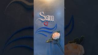 Sam ❤️ Beautifully written with sand | Satisfying sand calligraphy & relaxing ASMR #art #asmr #sam