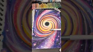 I LOVE blending oil pastels #oilpastel #blending #artprocess #artreveal #drawing #space