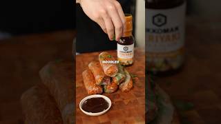 A new kind of Spring Roll w/ @KikkomanUSA​⁠ NEW Teriyaki BBQ & Glaze, Honey & Pineapple Sauce.