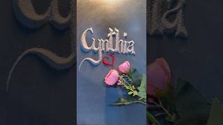 Cynthia ❤️ Beautifully written with sand | Calligraphy #art #asmr #calligraphy #cynthia