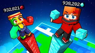 Tour de RUBIS contre Tour de DIAMANT sur Minecraft !