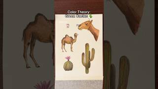 Trust The Process 🌵What do you think? #colortheory #watercolor #watercolortutorial Drawing