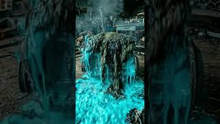 Magic Cyan Slime RESTORES Rusted Tractor Engine in 12 Secs! 🚜✨#shorts