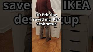 3D printing saved my new IKEA desk setup #3dprinting #diy #ikea #shorts  #3dprint #desksetup