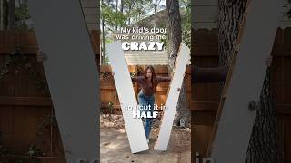 I Cut a Door in Half?! DIY French Doors Hack for Small Closet | Door Makeover
