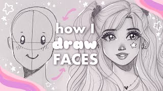 🌸 How I Draw Faces 🌸 // easy tutorial [my art style] 2026