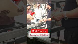 Modular vs Carpenter Kitchen. #modularkitchen #interiordesign #architectexplains #kitchen