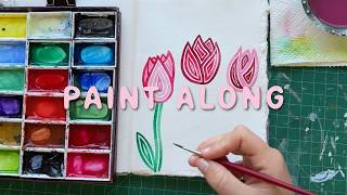Paint Along: Spring Tulips Zen Doodle