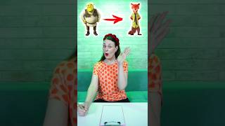 How to draw Nick Wilde Zootopia 2 Shrek #shorts