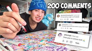 I Turned 200 COMMENTS into 1 GIANT Artwork... 👀🎨