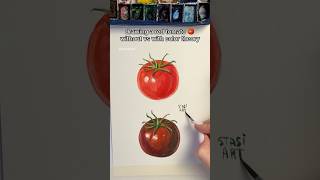 Trust The Process🍅👀 What do you think? #watercolortutorial #colortheory #watercolor