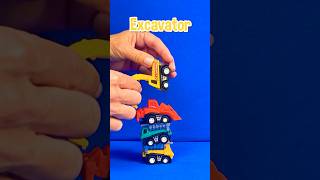 Don't KNOCK OVER the TRUCK TOWER 🛻 🚛 🚜! Build it again! #shorts