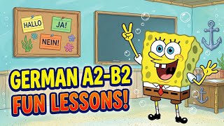 Learn German with Sponge Bob  Fun A2-B2 (Part 3) New Episode