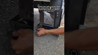 Safe & Easy Jack with Locking System: Boost Garage Efficiency #ScrapMetalProject #GarageHacks #DIYMe