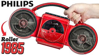 1985 ⚙️ RESTORATION & Repair ✅ Philips ROLLER 2 🛹 STRANGE tape recorder 80s!