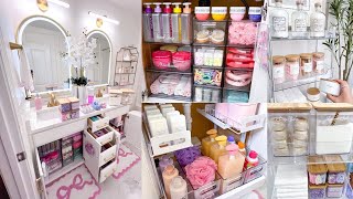 ULTIMATE BATHROOM ORGANIZATION | Satisfying Clean and Bathroom Restock Organizing