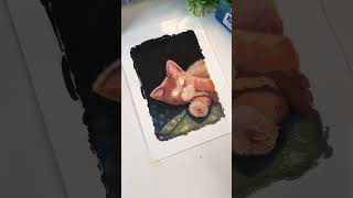 Easy Poster colour painting for beginners | Cute Cat 👀 painting 🎨